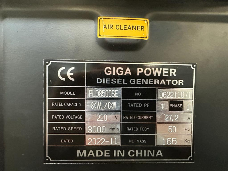 Uus Generaatorikomplekt Giga power 8 kVA generator - PLD8500SE: pilt 9
