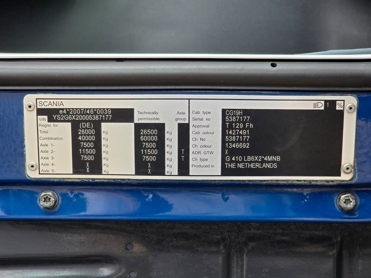 Konteinerveduk/ Tõstukiga veoauto Scania G 410 LB6X2*4MNB / Retarder/PTO/ADR/Lenkachse: pilt 14