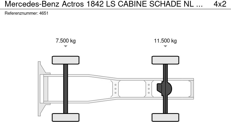 Sadulveok Mercedes-Benz Actros 1842 LS CABINE SCHADE NL TRUCK: pilt 18 Sadulveok Mercedes-Benz Actros 1842 LS CABINE SCHADE NL TRUCK: pilt 18
