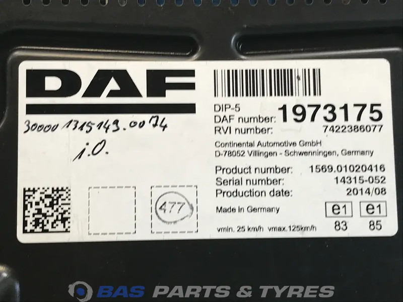 DAF LF Euro 6 - Armatuurlaud - Veoauto: pilt 3 DAF LF Euro 6 - Armatuurlaud - Veoauto: pilt 3