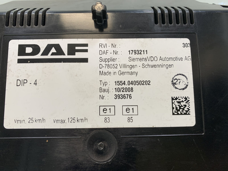 DAF XF105 - Armatuurlaud - Veoauto: pilt 3 DAF XF105 - Armatuurlaud - Veoauto: pilt 3