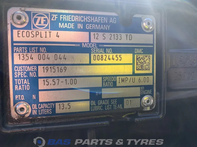 DAF XF106 DAF 12S2133 TD Ecosplit Versnellingsbak 1699872 - Käigukast - Veoauto: pilt 5 DAF XF106 DAF 12S2133 TD Ecosplit Versnellingsbak 1699872 - Käigukast - Veoauto: pilt 5