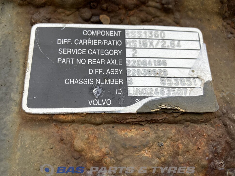 Meritor Differentieel Volvo RSS1360 P13180 - Diferentsiaalvarustus - Veoauto: pilt 5 Meritor Differentieel Volvo RSS1360 P13180 - Diferentsiaalvarustus - Veoauto: pilt 5