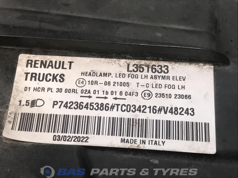 Renault T-Serie Evolution Koplamp Links 7423645386 - Esituled - Veoauto: pilt 5 Renault T-Serie Evolution Koplamp Links 7423645386 - Esituled - Veoauto: pilt 5