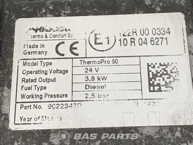 Webasto TP50 Standkachel A 001 830 31 20 - Soojendus/ Ventilatsioon - Veoauto: pilt 5 Webasto TP50 Standkachel A 001 830 31 20 - Soojendus/ Ventilatsioon - Veoauto: pilt 5