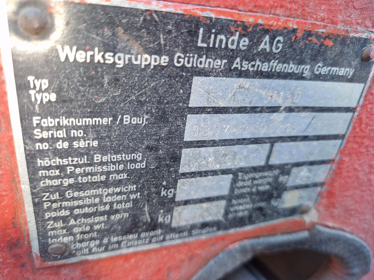 LINDE H15D - Kahveltõstuk: pilt 5 LINDE H15D - Kahveltõstuk: pilt 5