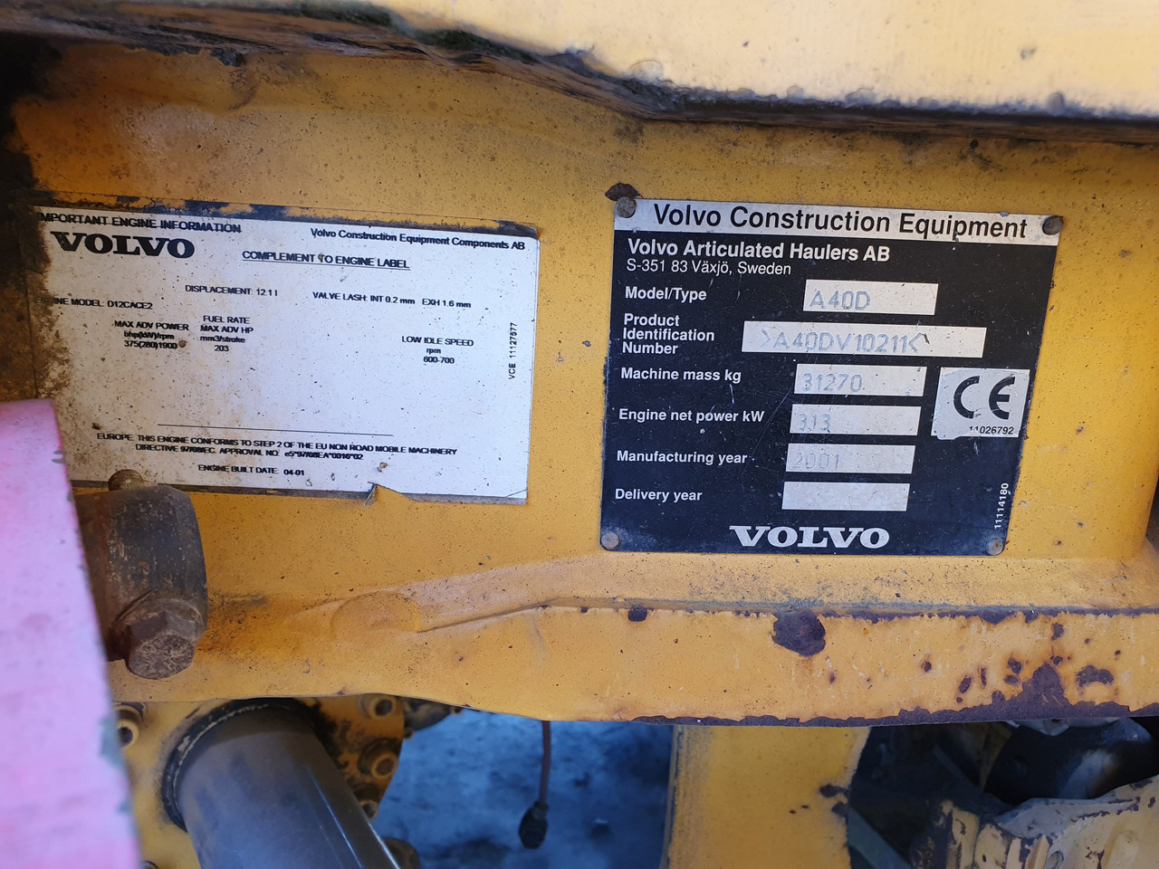 VOLVO A40D S/N: 10211 (2001) - Liigendkallur: pilt 4 VOLVO A40D S/N: 10211 (2001) - Liigendkallur: pilt 4