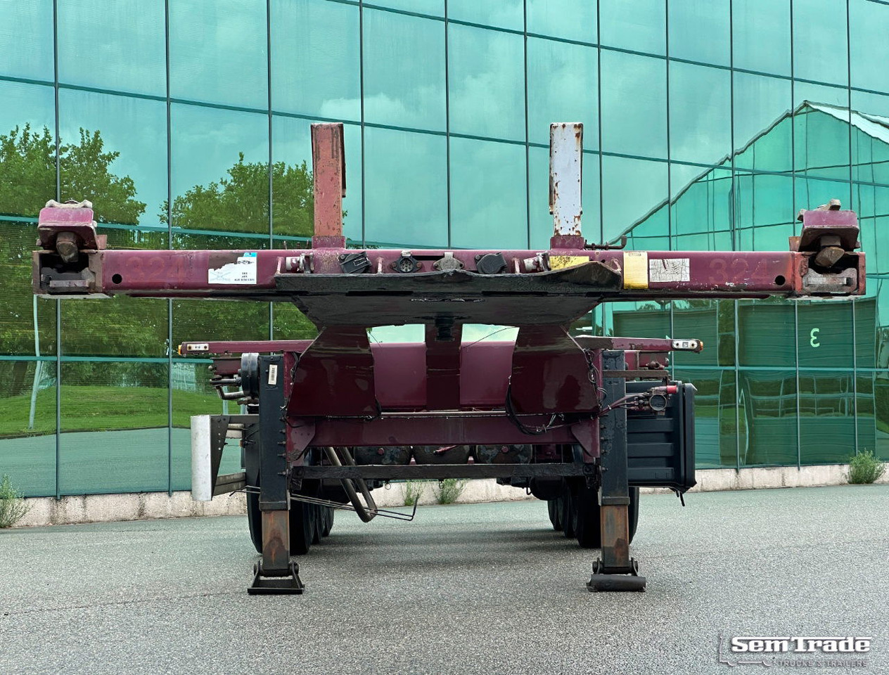 Konteinerveduk/ Tõstukiga poolhaagis Renders ROC 12.27 CC Back Slider Lift Axle Disc Brakes Belgium-Trailer 2 Pieces: pilt 8