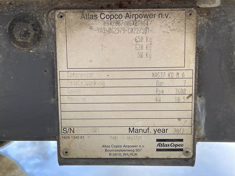 Atlas-Copco XAS 37 KD - Õhukompressor: pilt 4 Atlas-Copco XAS 37 KD - Õhukompressor: pilt 4