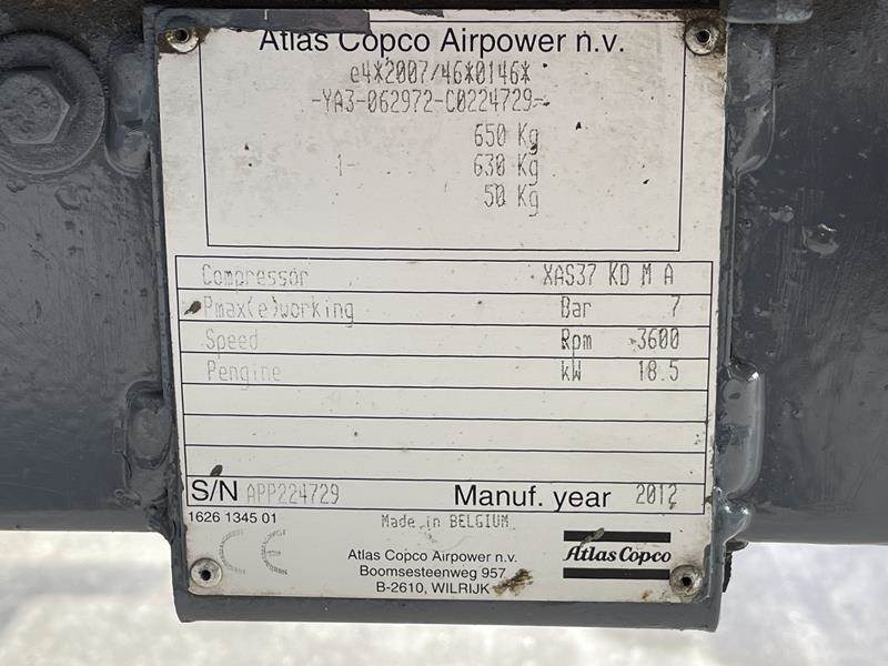 Atlas-Copco XAS 37 KD - Õhukompressor: pilt 4 Atlas-Copco XAS 37 KD - Õhukompressor: pilt 4