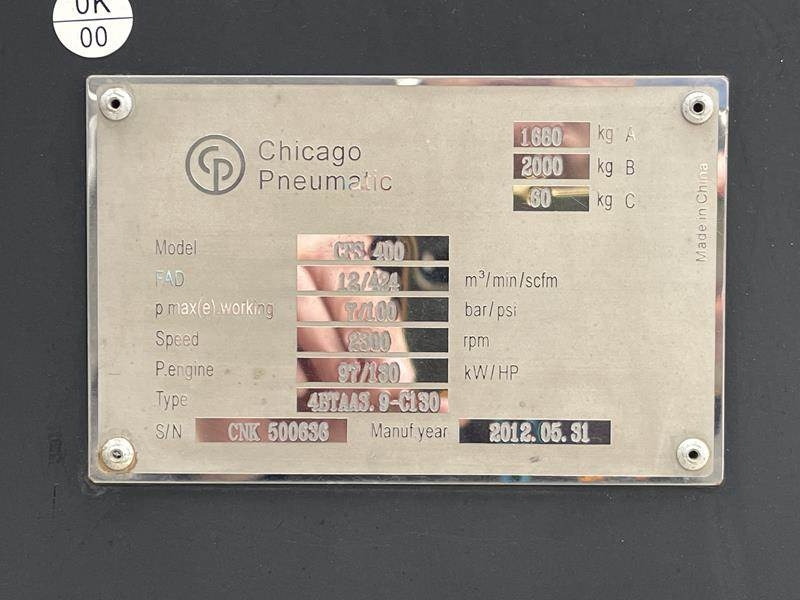 Chicago Pneumatic CPS 400 - Õhukompressor: pilt 5 Chicago Pneumatic CPS 400 - Õhukompressor: pilt 5