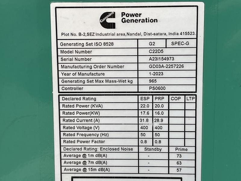 Cummins C 22 D 5 - Generaatorikomplekt: pilt 4 Cummins C 22 D 5 - Generaatorikomplekt: pilt 4