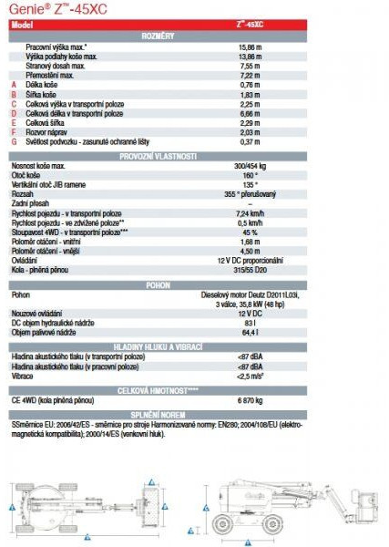 Genie top! Z45 XC diesel 4x4 * 15.86m/454kg - Liigendpoom: pilt 5 Genie top! Z45 XC diesel 4x4 * 15.86m/454kg - Liigendpoom: pilt 5