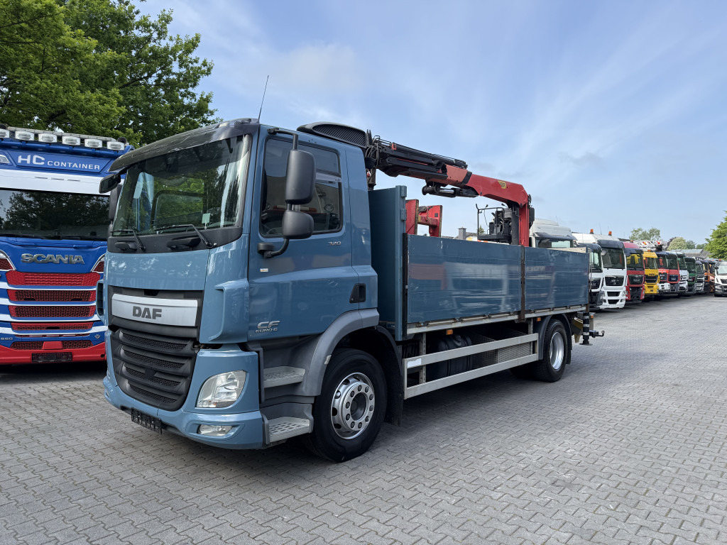 Daf CF320 Palfinger PK12001L Baustoffkran - Kraanaga veoauto, Madelveok/ Platvormveok: pilt 1 Daf CF320 Palfinger PK12001L Baustoffkran - Kraanaga veoauto, Madelveok/ Platvormveok: pilt 1