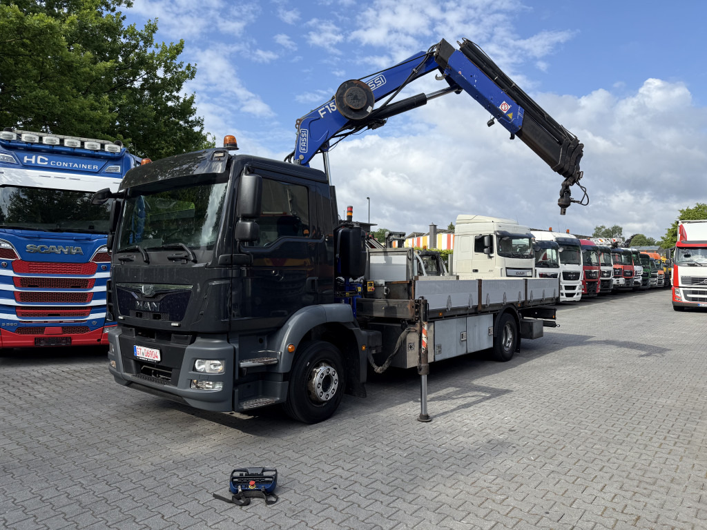 MAN TGM 15.250 Kran Fassi F150 - Kraanaga veoauto, Madelveok/ Platvormveok: pilt 1 MAN TGM 15.250 Kran Fassi F150 - Kraanaga veoauto, Madelveok/ Platvormveok: pilt 1
