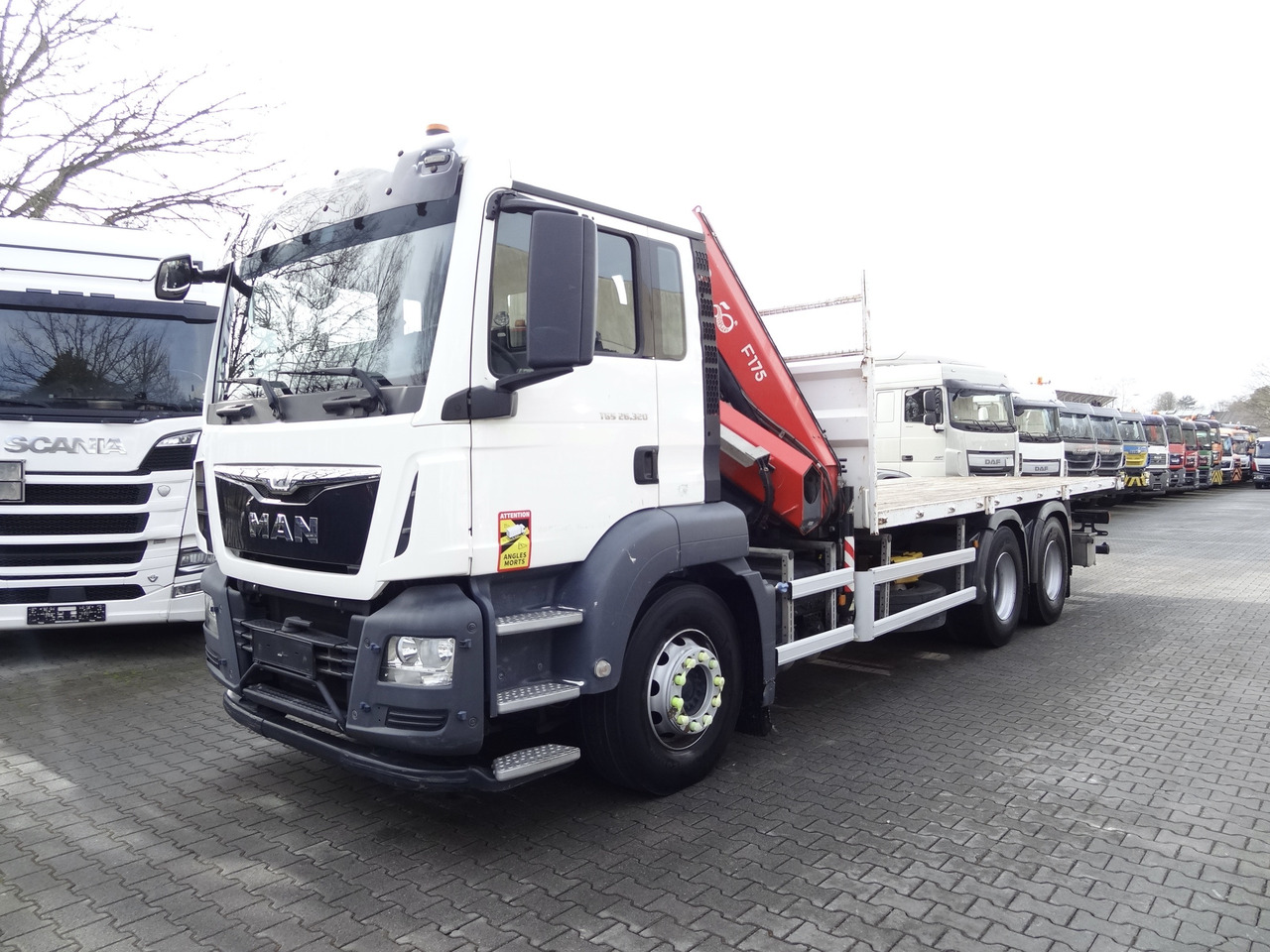 MAN TGS 26.320 6X4 BB mit Kran Fassi F175 - Kraanaga veoauto, Madelveok/ Platvormveok: pilt 1 MAN TGS 26.320 6X4 BB mit Kran Fassi F175 - Kraanaga veoauto, Madelveok/ Platvormveok: pilt 1