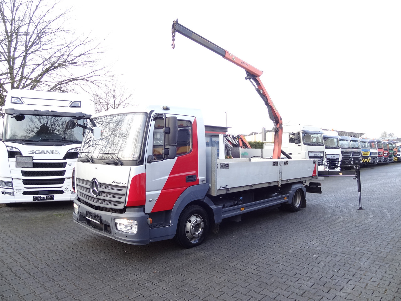 Mercedes-Benz Atego 818 Kran Palfinger 6501 - Madelveok/ Platvormveok, Kraanaga veoauto: pilt 1 Mercedes-Benz Atego 818 Kran Palfinger 6501 - Madelveok/ Platvormveok, Kraanaga veoauto: pilt 1