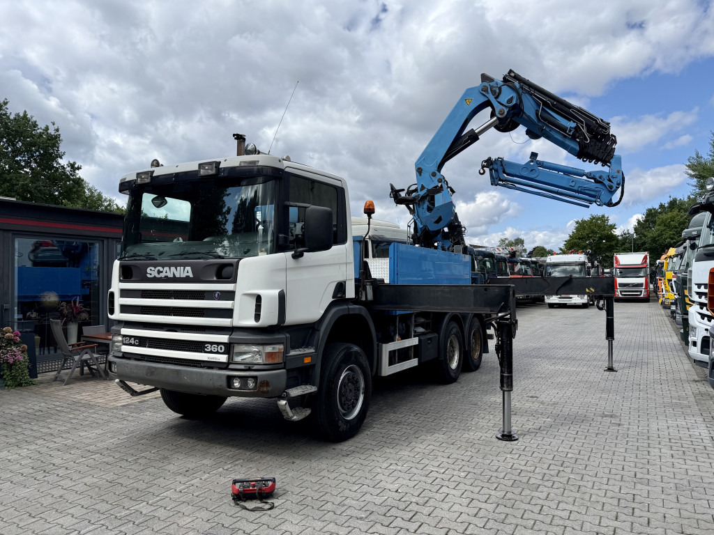 Scania P124 360 6X6 Palfinger 48000 bis 32 Meter - Madelveok/ Platvormveok, Kraanaga veoauto: pilt 1 Scania P124 360 6X6 Palfinger 48000 bis 32 Meter - Madelveok/ Platvormveok, Kraanaga veoauto: pilt 1