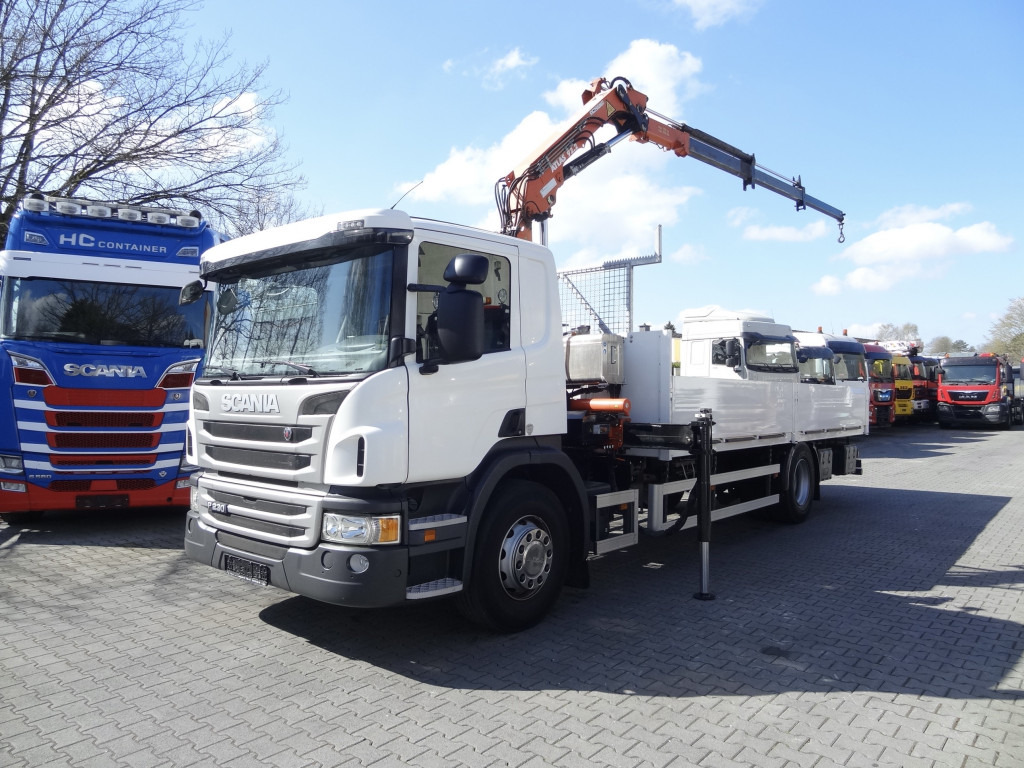 Scania P230 4X2 Kran Atlas 92.2 A2 - Kraanaga veoauto, Madelveok/ Platvormveok: pilt 1 Scania P230 4X2 Kran Atlas 92.2 A2 - Kraanaga veoauto, Madelveok/ Platvormveok: pilt 1