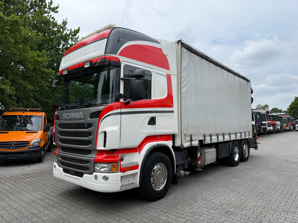 Scania R480 6X2 Palfinger 34002 bis 29 Meter - Tent veoauto, Kraanaga veoauto: pilt 1 Scania R480 6X2 Palfinger 34002 bis 29 Meter - Tent veoauto, Kraanaga veoauto: pilt 1