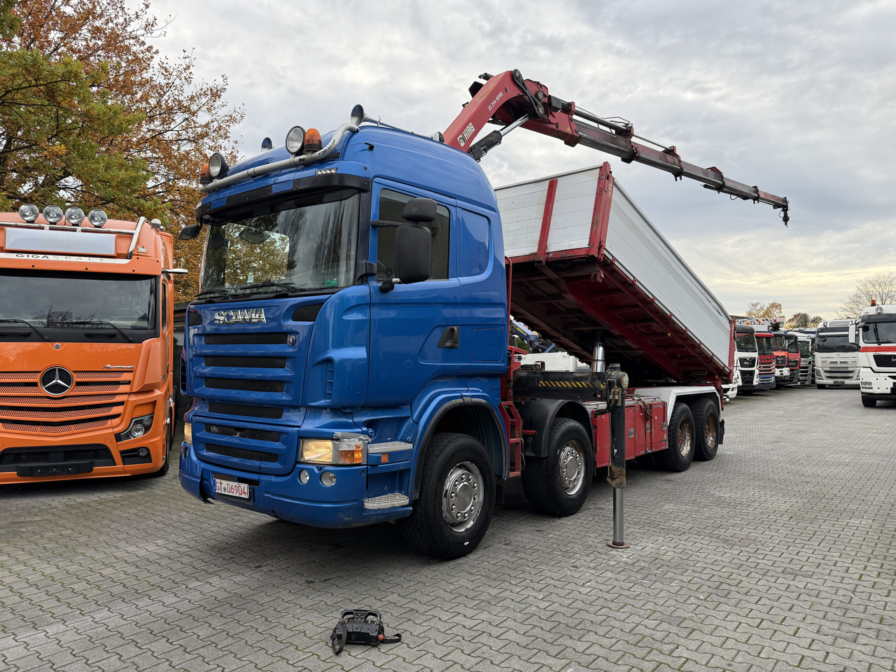 Scania R580 8X4 Kipper Kran HIAB 244-5 - Kallurauto, Kraanaga veoauto: pilt 1 Scania R580 8X4 Kipper Kran HIAB 244-5 - Kallurauto, Kraanaga veoauto: pilt 1