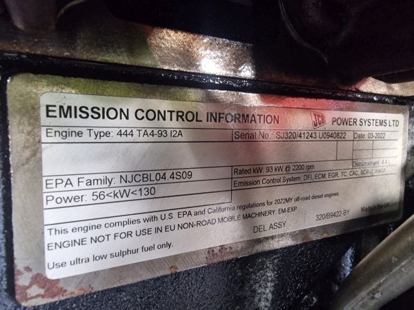 Mootor - Ehitusmasinad JCB 444 TA4-93 L2A Engine (Plant): pilt 11