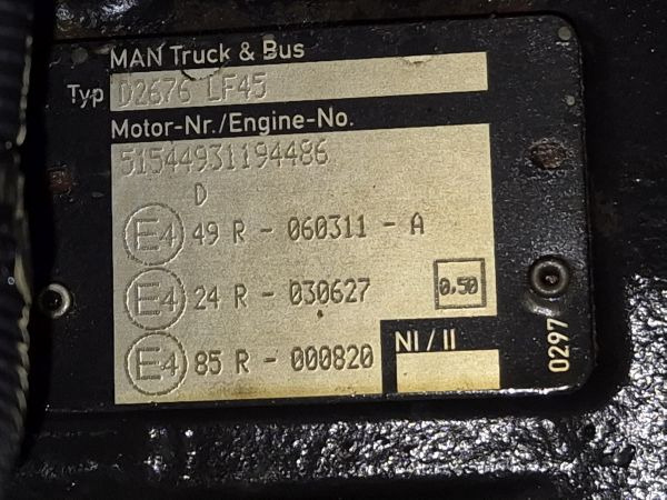 MAN D2676 LF45 Engine (Truck) - Mootor - Veoauto: pilt 2 MAN D2676 LF45 Engine (Truck) - Mootor - Veoauto: pilt 2