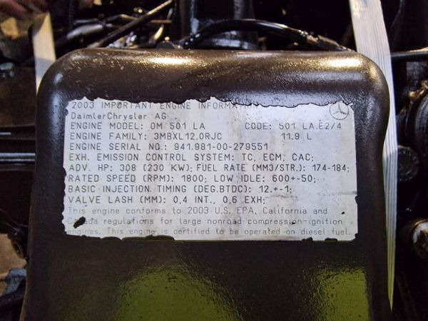 Mercedes Benz OM501LA.E2/4 Industrial Spec Engine (Plant) - Mootor - Ehitusmasinad: pilt 3 Mercedes Benz OM501LA.E2/4 Industrial Spec Engine (Plant) - Mootor - Ehitusmasinad: pilt 3
