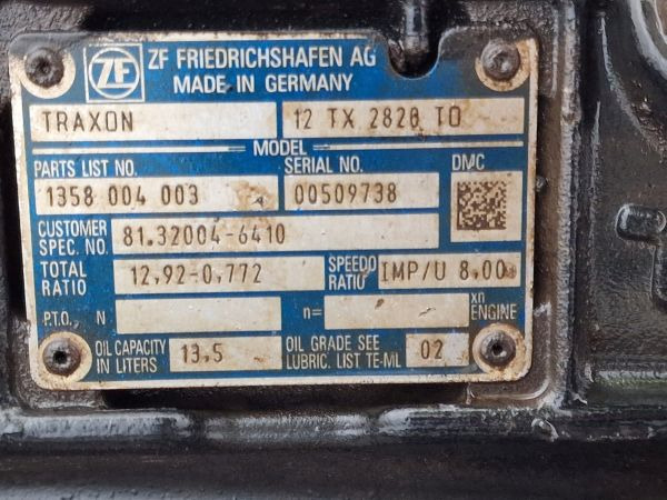 ZF Traxon 12TX2820TO MAN Spec Gearbox - Käigukast: pilt 2 ZF Traxon 12TX2820TO MAN Spec Gearbox - Käigukast: pilt 2