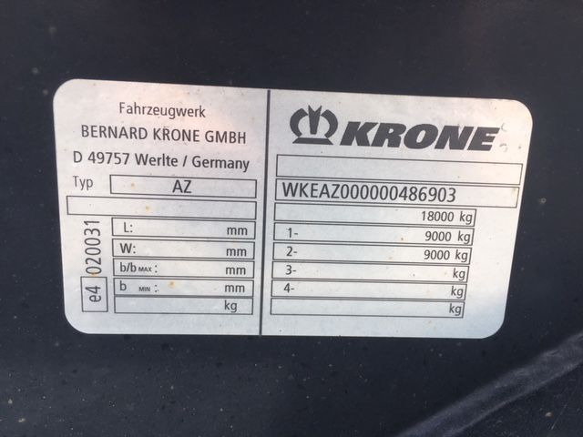 Krone AZ - Konteinerveduk/ Tõstuk järelhaagis: pilt 2 Krone AZ - Konteinerveduk/ Tõstuk järelhaagis: pilt 2