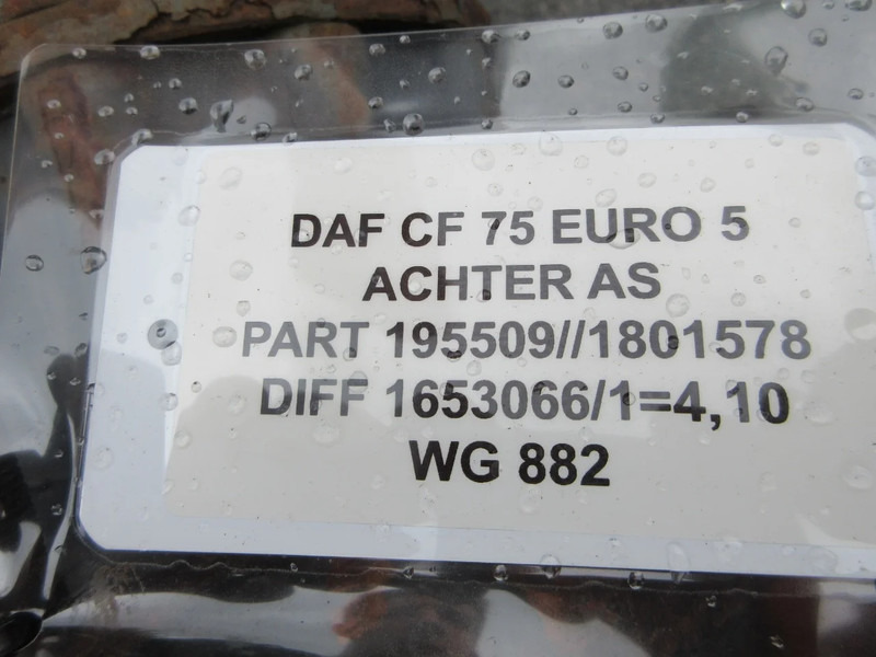 DAF 1801578 // 1653006 RATIO 1=4.10 DAF CF 75 EURO 5 EEV - Tagatelg - Veoauto: pilt 5 DAF 1801578 // 1653006 RATIO 1=4.10 DAF CF 75 EURO 5 EEV - Tagatelg - Veoauto: pilt 5
