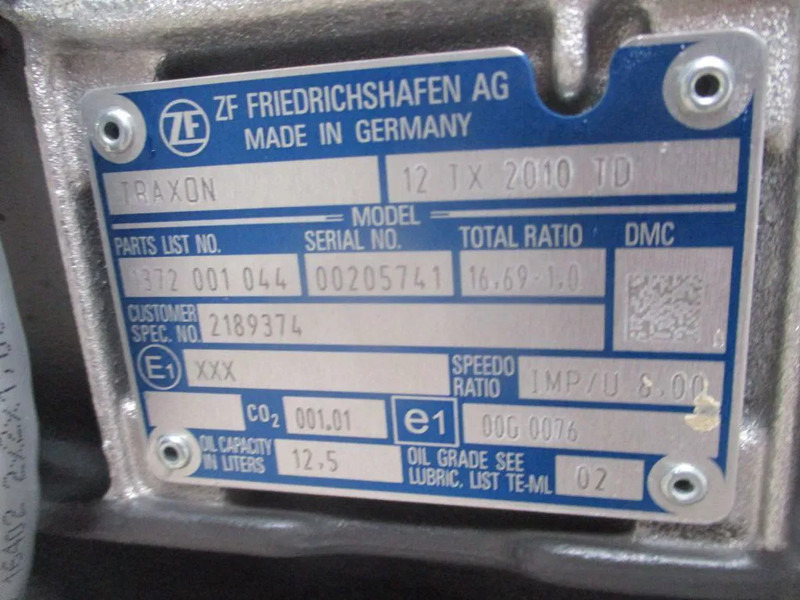 DAF 2189374 TRANSMISSIE TYPE 12 TX 2010 EURO 6 CF XF NIEUW! - Käigukast - Veoauto: pilt 5 DAF 2189374 TRANSMISSIE TYPE 12 TX 2010 EURO 6 CF XF NIEUW! - Käigukast - Veoauto: pilt 5