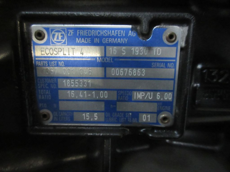 DAF CF85 1855331 TRANSMISSIE 16 S 1930 TD EURO 5 - Käigukast - Veoauto: pilt 5 DAF CF85 1855331 TRANSMISSIE 16 S 1930 TD EURO 5 - Käigukast - Veoauto: pilt 5