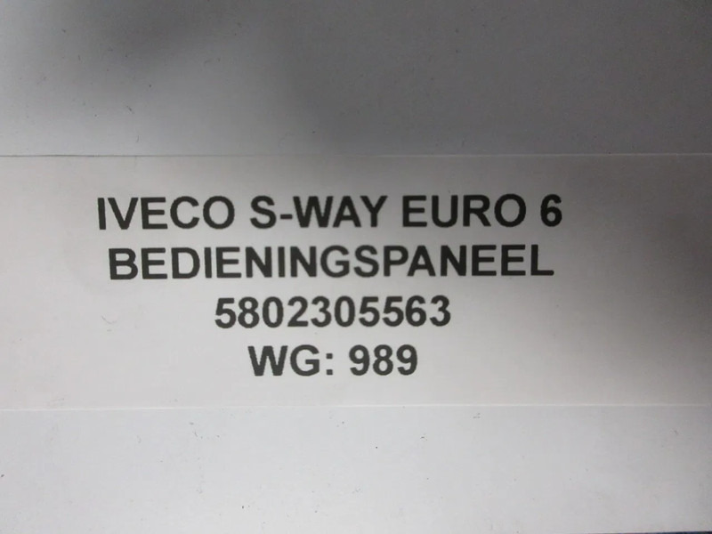 Iveco 5802305563 LAMPEN SCHAKELAAR IVECO S WAY EURO 6 - Elektrisüsteem - Veoauto: pilt 5 Iveco 5802305563 LAMPEN SCHAKELAAR IVECO S WAY EURO 6 - Elektrisüsteem - Veoauto: pilt 5