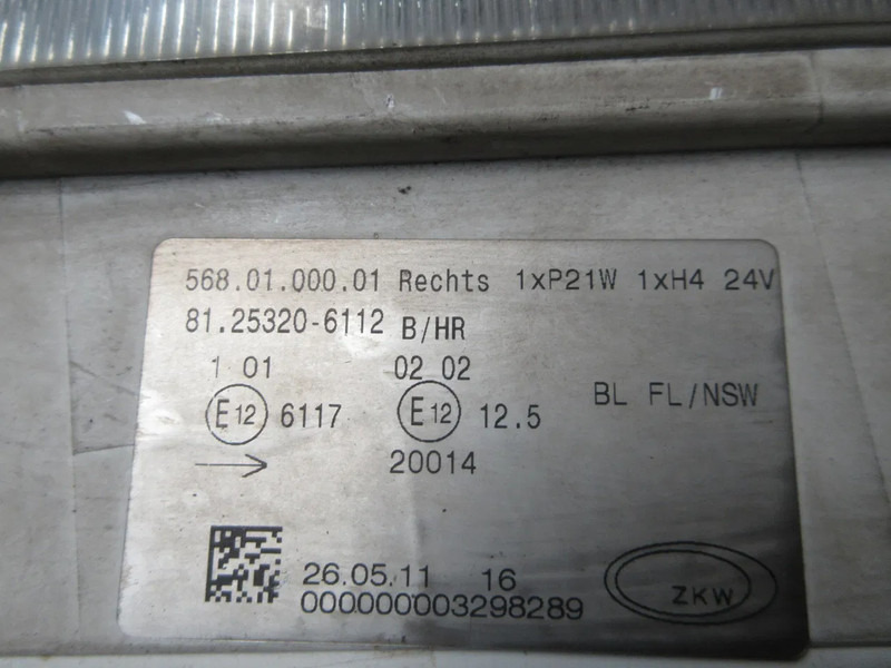 Udutuled - Veoauto MAN 81.25320-6111/6091//81.25320-6112//6092 MISTLAMP R+L NIEUWE & GEBRUIKT EURO 3: pilt 11
