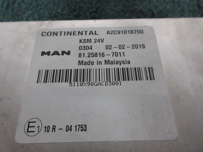 MAN 81.25816-7011 KSM MODULE EURO 6 MAN TGX TGS TGM EURO 6 - Elektrisüsteem - Veoauto: pilt 5 MAN 81.25816-7011 KSM MODULE EURO 6 MAN TGX TGS TGM EURO 6 - Elektrisüsteem - Veoauto: pilt 5