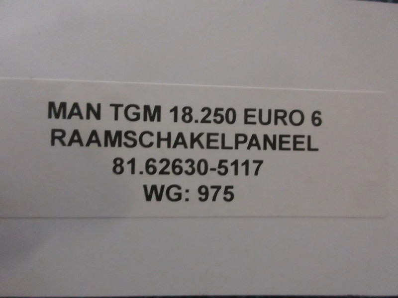 MAN 81.62630-5117 RAAMMODULEN LINKS MAN TGM 18.250 EURO 6 MODEL 2024 - Elektrisüsteem - Veoauto: pilt 5 MAN 81.62630-5117 RAAMMODULEN LINKS MAN TGM 18.250 EURO 6 MODEL 2024 - Elektrisüsteem - Veoauto: pilt 5