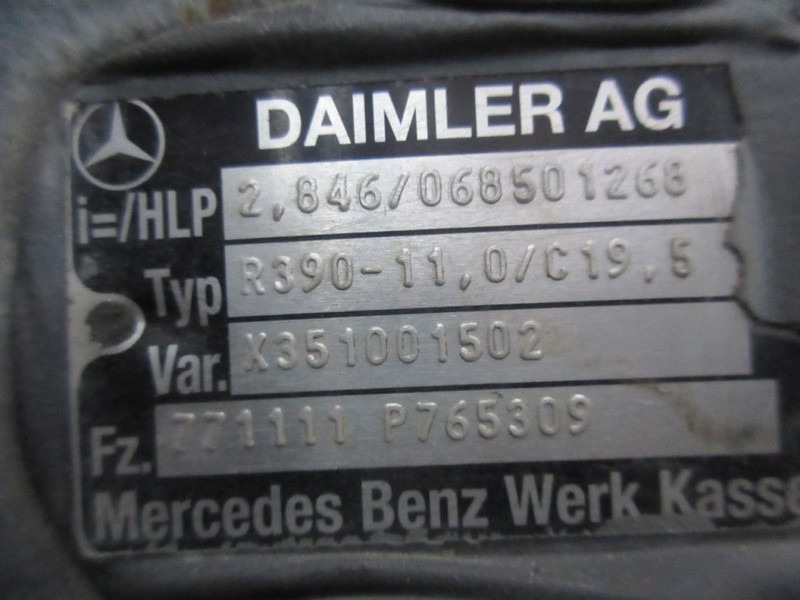 Mercedes-Benz A 000 350 43 03/ R390-11,0/C19.5 /TYPE 771111 RATIO 2,846/ ATEGO EURO 6 - Diferentsiaalvarustus - Veoauto: pilt 5 Mercedes-Benz A 000 350 43 03/ R390-11,0/C19.5 /TYPE 771111 RATIO 2,846/ ATEGO EURO 6 - Diferentsiaalvarustus - Veoauto: pilt 5