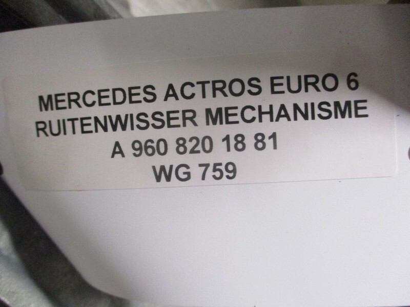 Mercedes-Benz ACTROS A 960 820 18 81 RUITENWISSER MECHANISME EURO 6 - Klaasipuhasti - Veoauto: pilt 2 Mercedes-Benz ACTROS A 960 820 18 81 RUITENWISSER MECHANISME EURO 6 - Klaasipuhasti - Veoauto: pilt 2