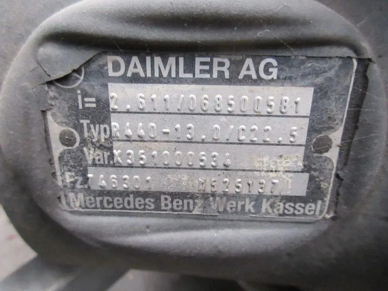 Mercedes-Benz R440-13,0/C22,5/TYPE 746301 RATIO 2,611 MERCEDES 2542 MP4 EURO 6 - Diferentsiaalvarustus - Veoauto: pilt 5 Mercedes-Benz R440-13,0/C22,5/TYPE 746301 RATIO 2,611 MERCEDES 2542 MP4 EURO 6 - Diferentsiaalvarustus - Veoauto: pilt 5