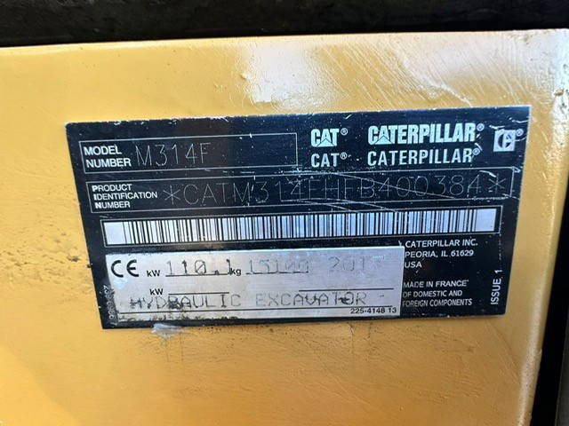 Ratastel ekskavaator Caterpillar M314F: pilt 20