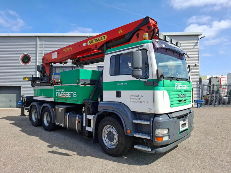 MAN TGA 33.410 / 6X4 / PALFINGER PK4000 1EL ROOFER CRANE / 25M / REMOTE / 2X BIG AXLE / 490677 KM / MANUAL / EURO-3 / 2005 - Kraanaga veoauto: pilt 4 MAN TGA 33.410 / 6X4 / PALFINGER PK4000 1EL ROOFER CRANE / 25M / REMOTE / 2X BIG AXLE / 490677 KM / MANUAL / EURO-3 / 2005 - Kraanaga veoauto: pilt 4