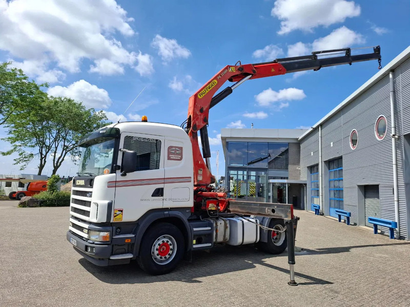 Scania 124G-420 / RETARDER / PALFINGER PK32080 / DOUBLE TANK / AIRCO / GOOD CONDITION / MANUAL / EURO-3 / 2004 - Kraanaga veoauto: pilt 2 Scania 124G-420 / RETARDER / PALFINGER PK32080 / DOUBLE TANK / AIRCO / GOOD CONDITION / MANUAL / EURO-3 / 2004 - Kraanaga veoauto: pilt 2