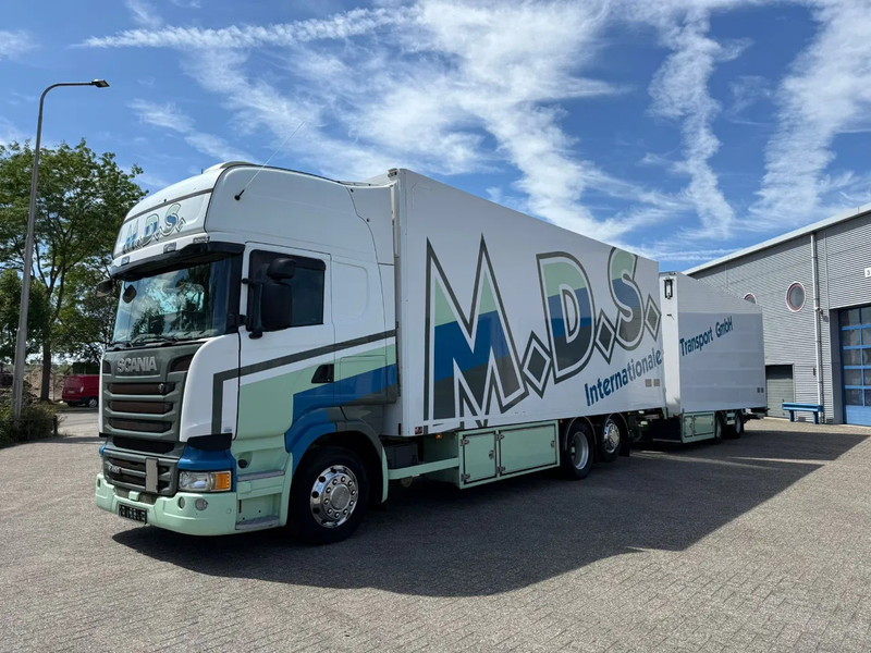 Scania R450 / RETARDER / ISOLATED GERMAN FLOWER COMBI / THROUGH-LOADING SYSTEM / SMART TACHO / 2XPLATFORM / LIFT+LENKACHSE / LWDS / EUR - Külmutiga veoauto: pilt 1 Scania R450 / RETARDER / ISOLATED GERMAN FLOWER COMBI / THROUGH-LOADING SYSTEM / SMART TACHO / 2XPLATFORM / LIFT+LENKACHSE / LWDS / EUR - Külmutiga veoauto: pilt 1