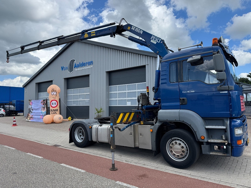 MAN TGA 18.310, Crane Pesci SE155N/4, Manual Kran, Grua, Grue, Kraan - Sadulveok: pilt 1 MAN TGA 18.310, Crane Pesci SE155N/4, Manual Kran, Grua, Grue, Kraan - Sadulveok: pilt 1