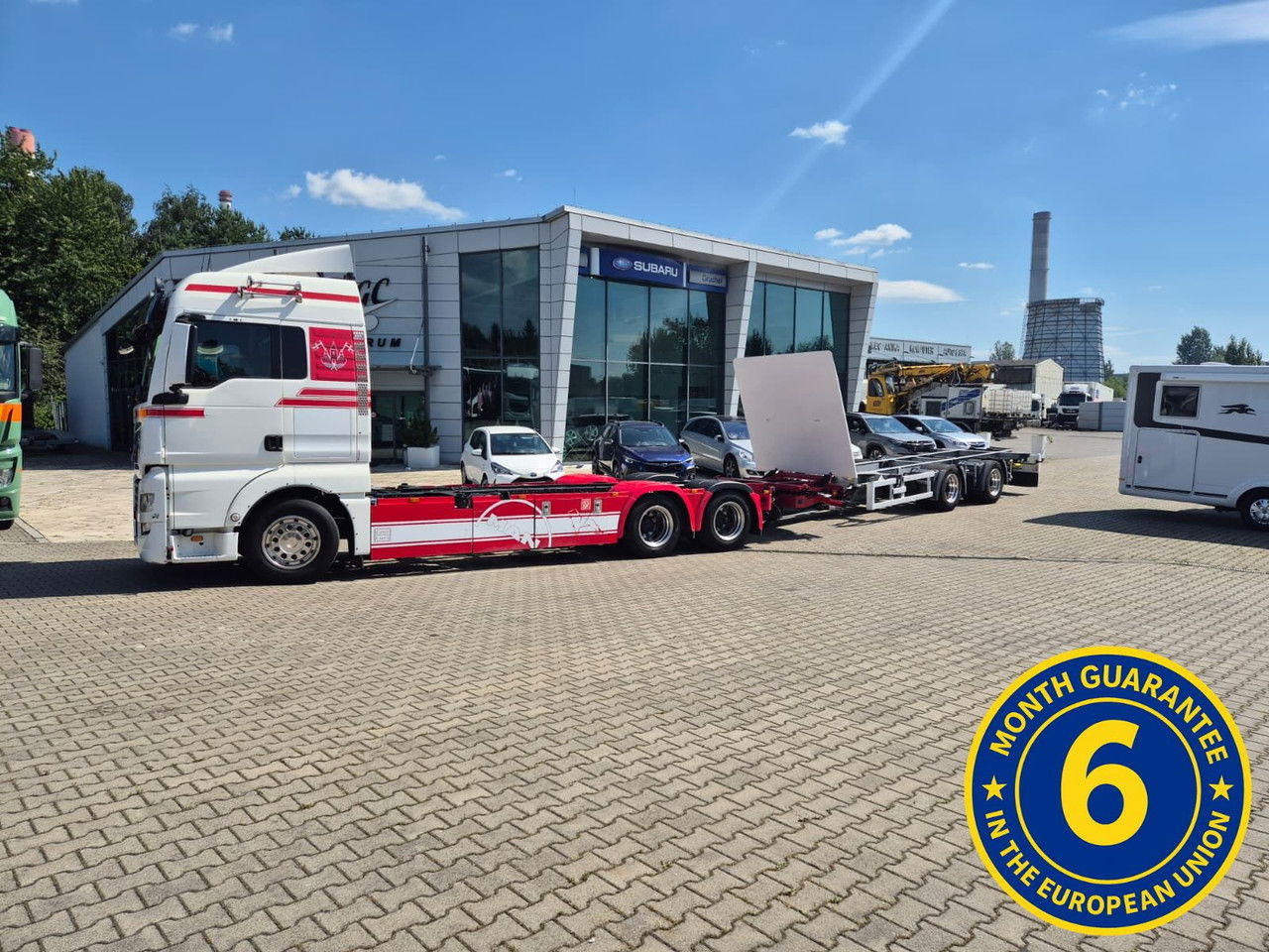 MAN TGX 28 28.420 , 6x2-2 LL + Trailer HFR KM 20 / 1 Owner / E6 /Techni - Konteinerveduk/ Tõstukiga veoauto: pilt 1 MAN TGX 28 28.420 , 6x2-2 LL + Trailer HFR KM 20 / 1 Owner / E6 /Techni - Konteinerveduk/ Tõstukiga veoauto: pilt 1