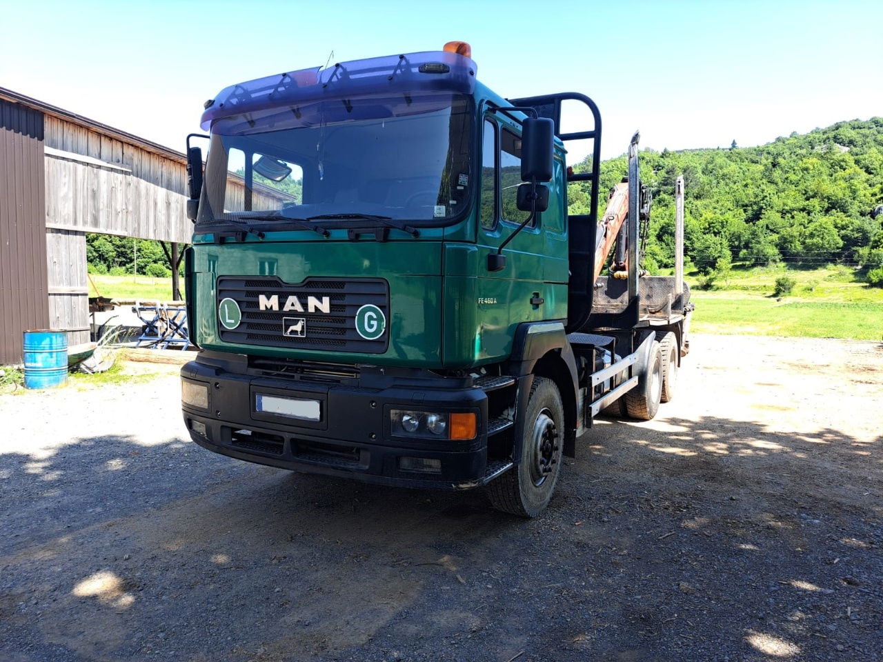 MAN 33.464 6x4 forest truck - Complete Spring - Epsilon E128 + scissors - Metsaveok: pilt 1 MAN 33.464 6x4 forest truck - Complete Spring - Epsilon E128 + scissors - Metsaveok: pilt 1