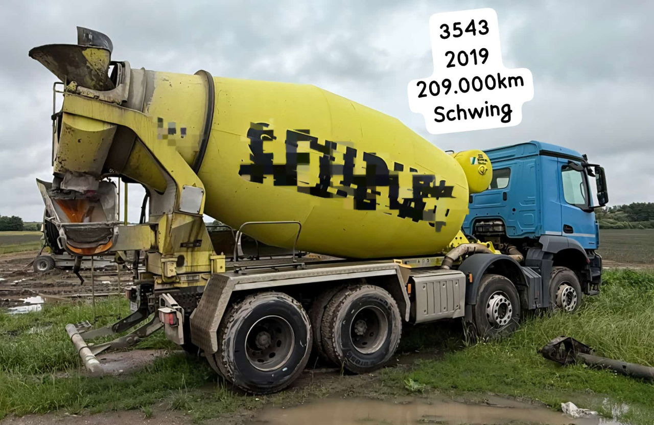 Mercedes-Benz Arocs 3543 8x4 schwing mixer 9m3 - Autobetoonisegisti: pilt 4 Mercedes-Benz Arocs 3543 8x4 schwing mixer 9m3 - Autobetoonisegisti: pilt 4