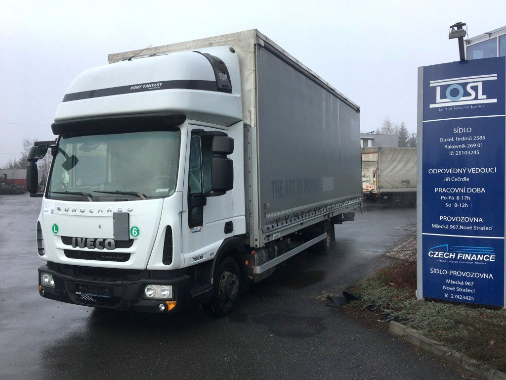 Iveco 75-190 Eurocargo 18 Pal. Dhollandia 1000 kg - Tent tarbesõiduk: pilt 1 Iveco 75-190 Eurocargo 18 Pal. Dhollandia 1000 kg - Tent tarbesõiduk: pilt 1