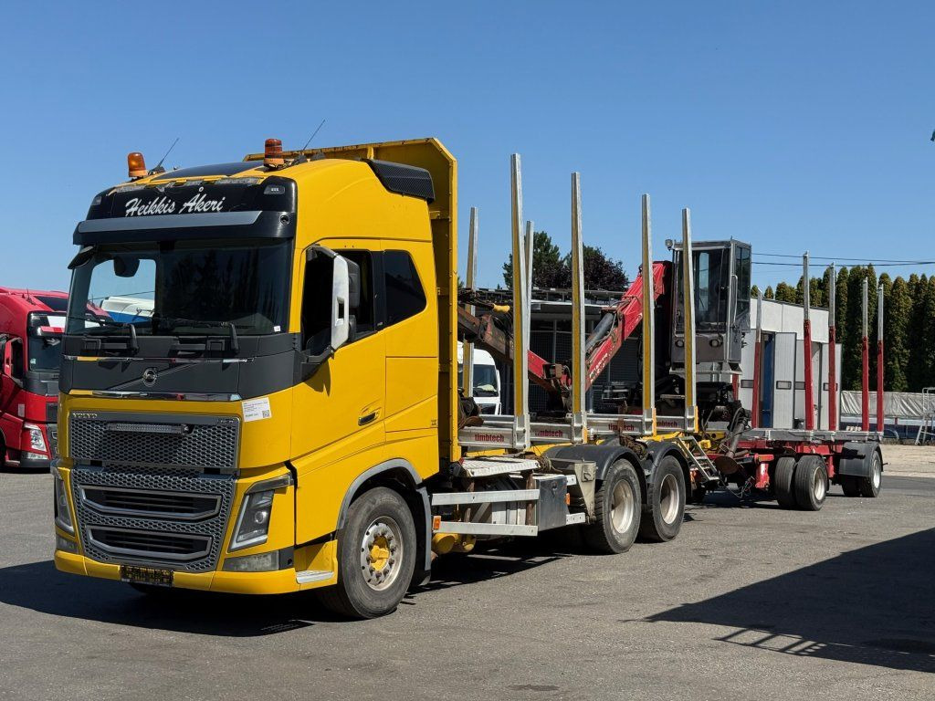 Volvo FH 16 750 6x4 + Fliegl - Metsaveok, Kraanaga veoauto: pilt 1 Volvo FH 16 750 6x4 + Fliegl - Metsaveok, Kraanaga veoauto: pilt 1